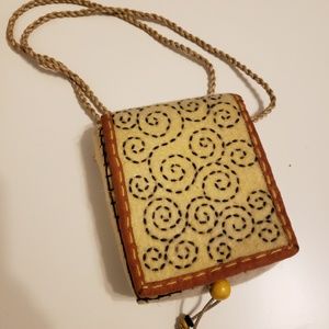 100% handmade wool crossbody bag